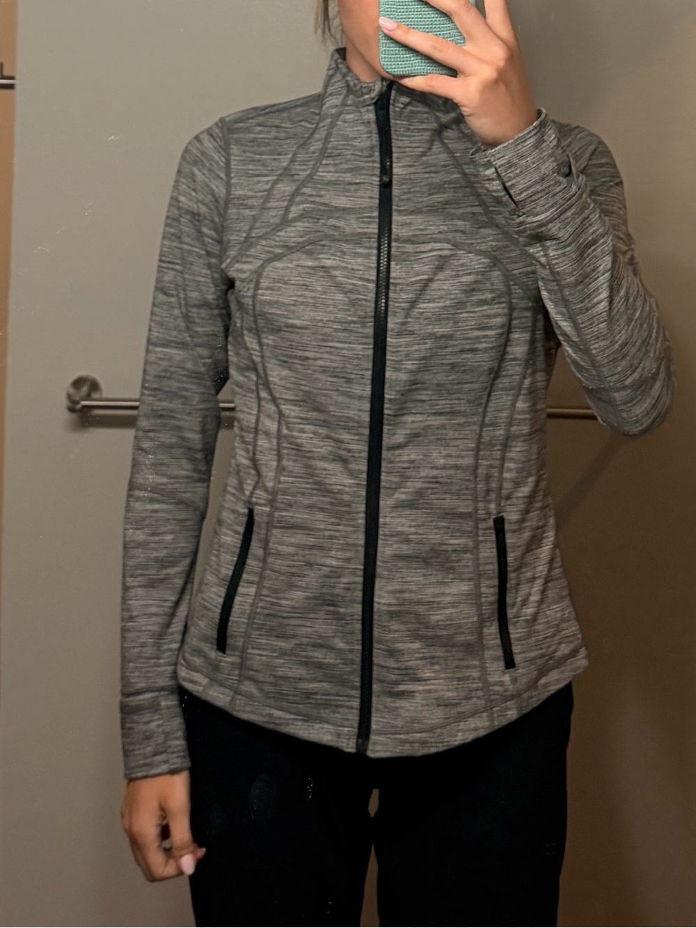 lululemon athletica Heathered Gray Full-Zip define Jacket